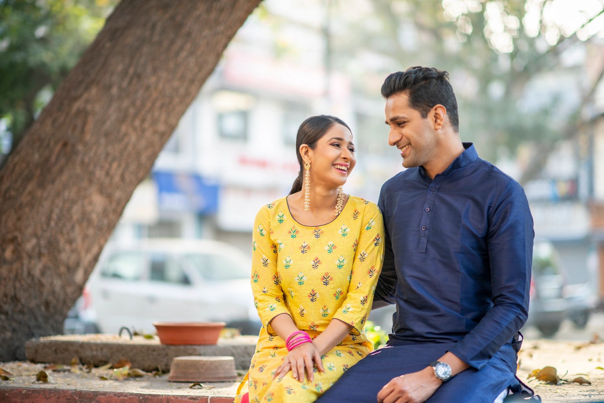 Portrait of happy Indian couple