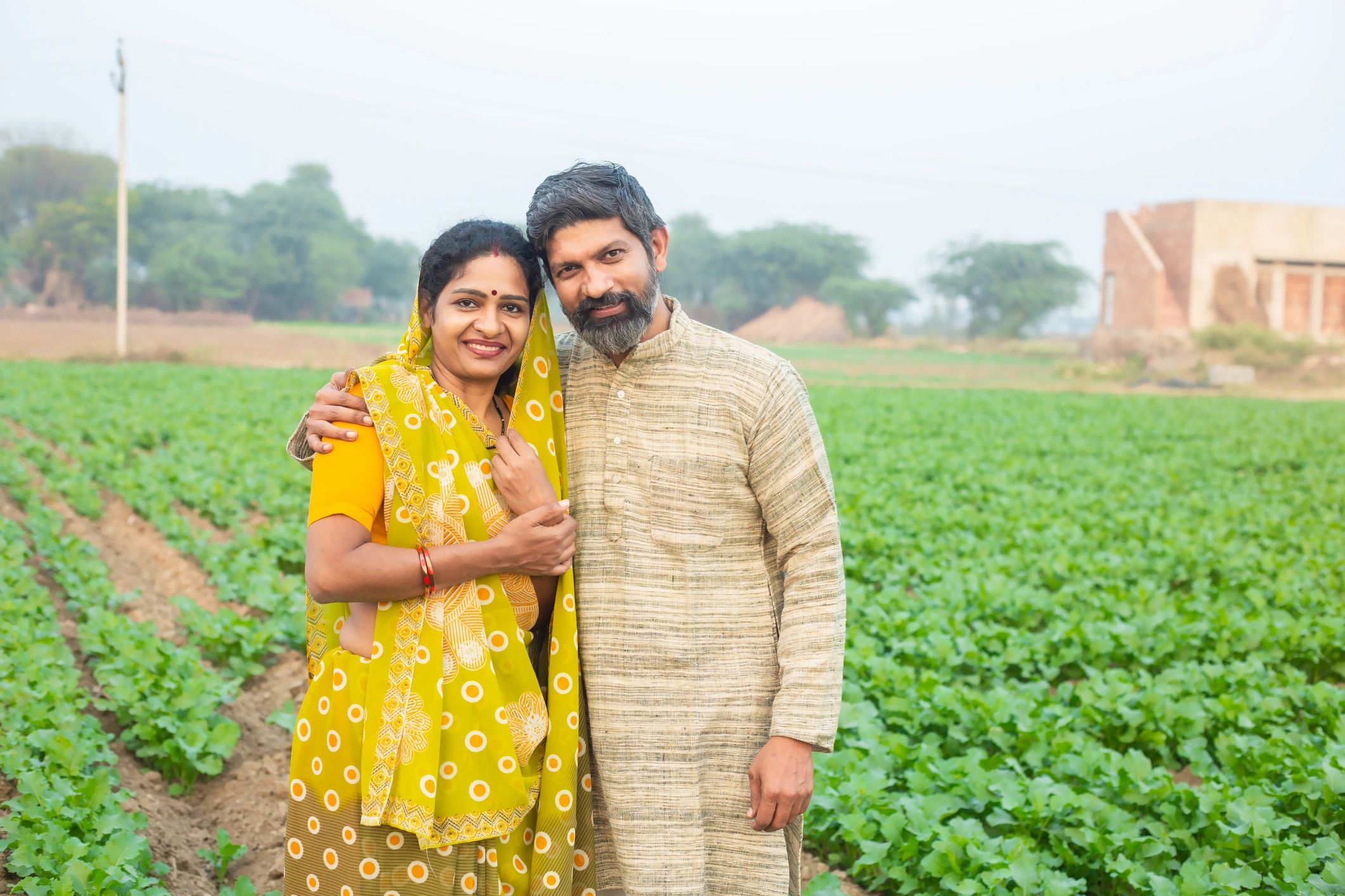 Couple portrait outdoors
