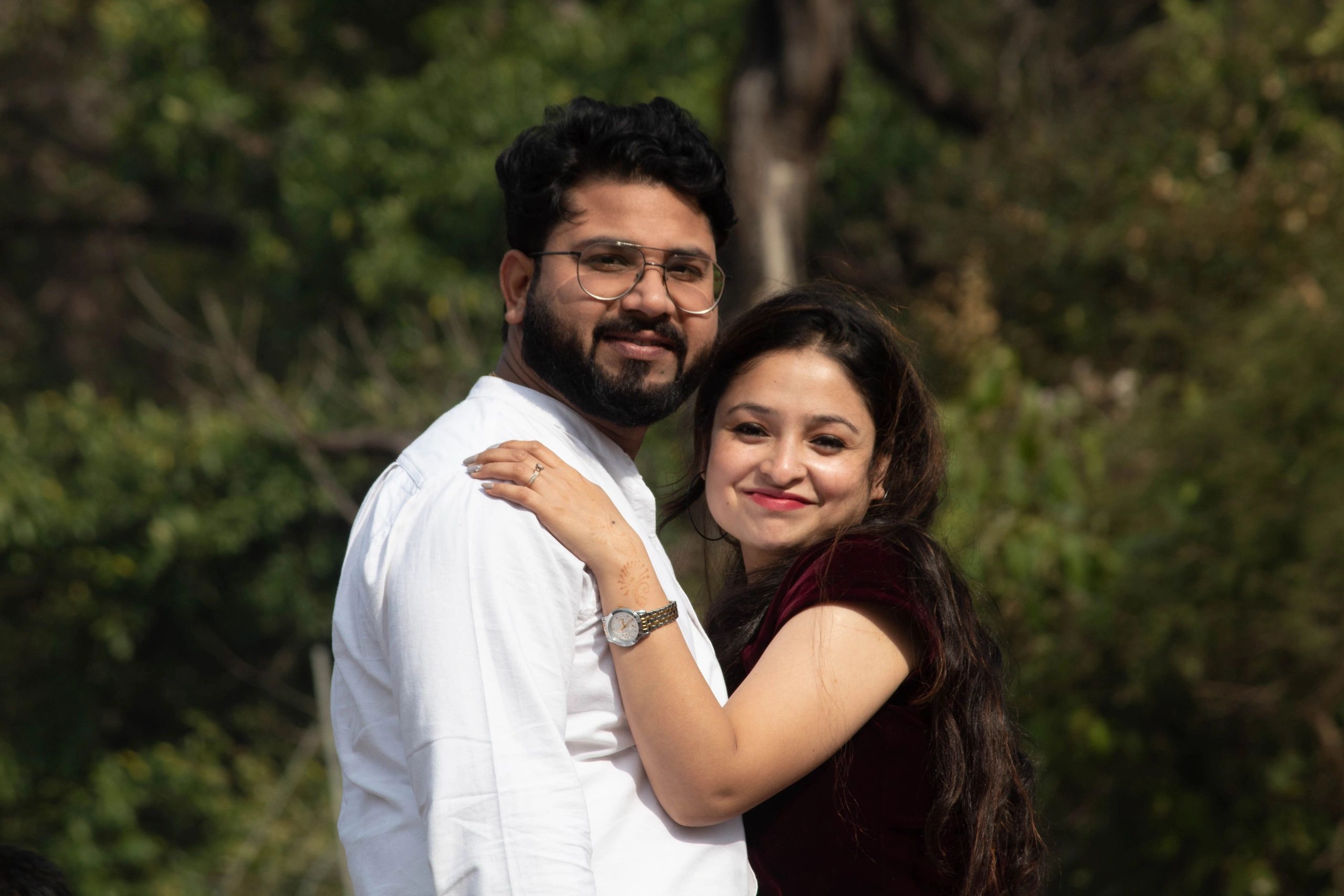 Couple portrait in scenic outdoor location